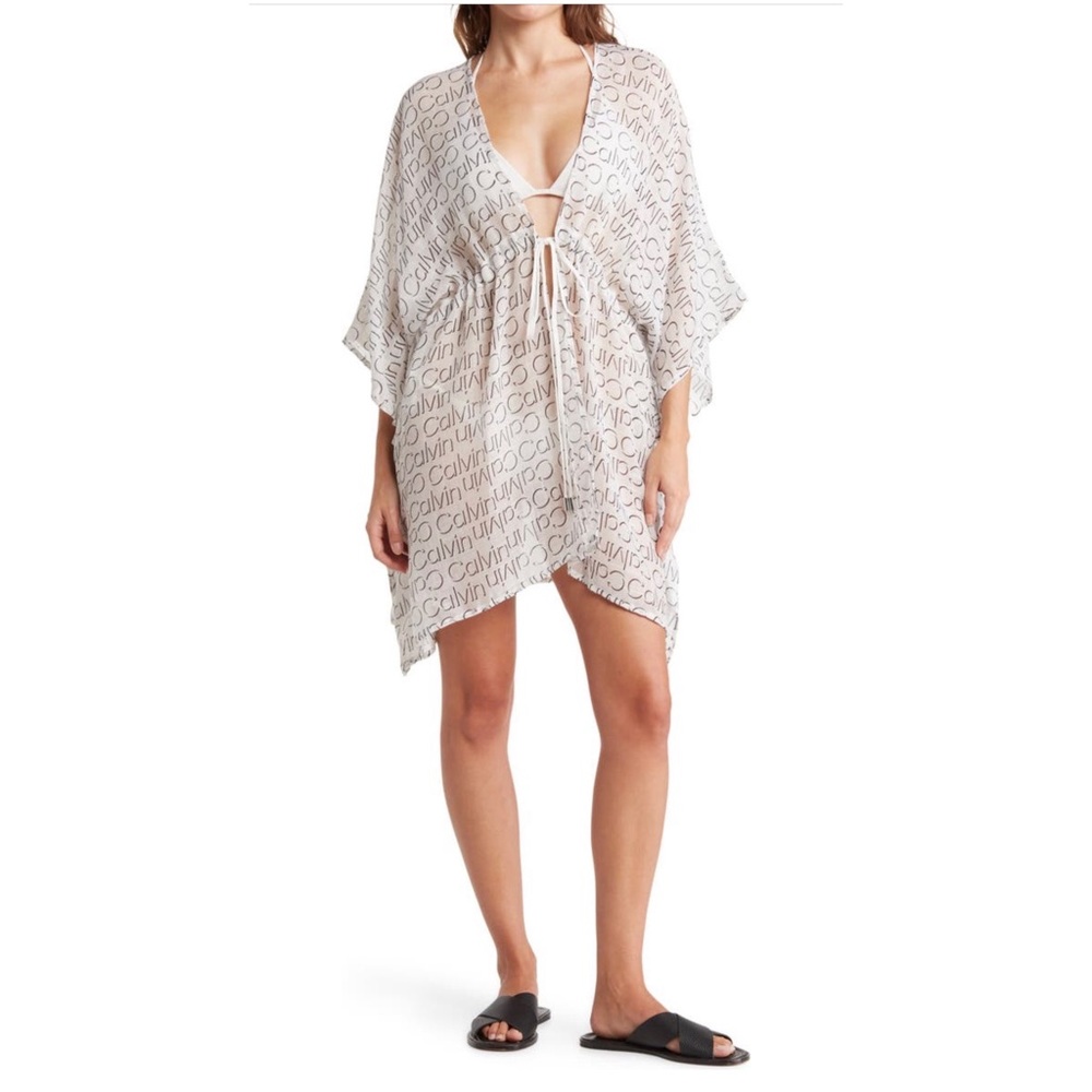 Calvin Klein logo cover-up tunic